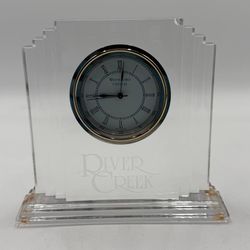 Waterford Crystal Metropolitan Clock Ireland Seiko 3.625" engraving: River Creek