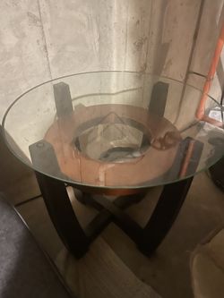 Glass Top End Table