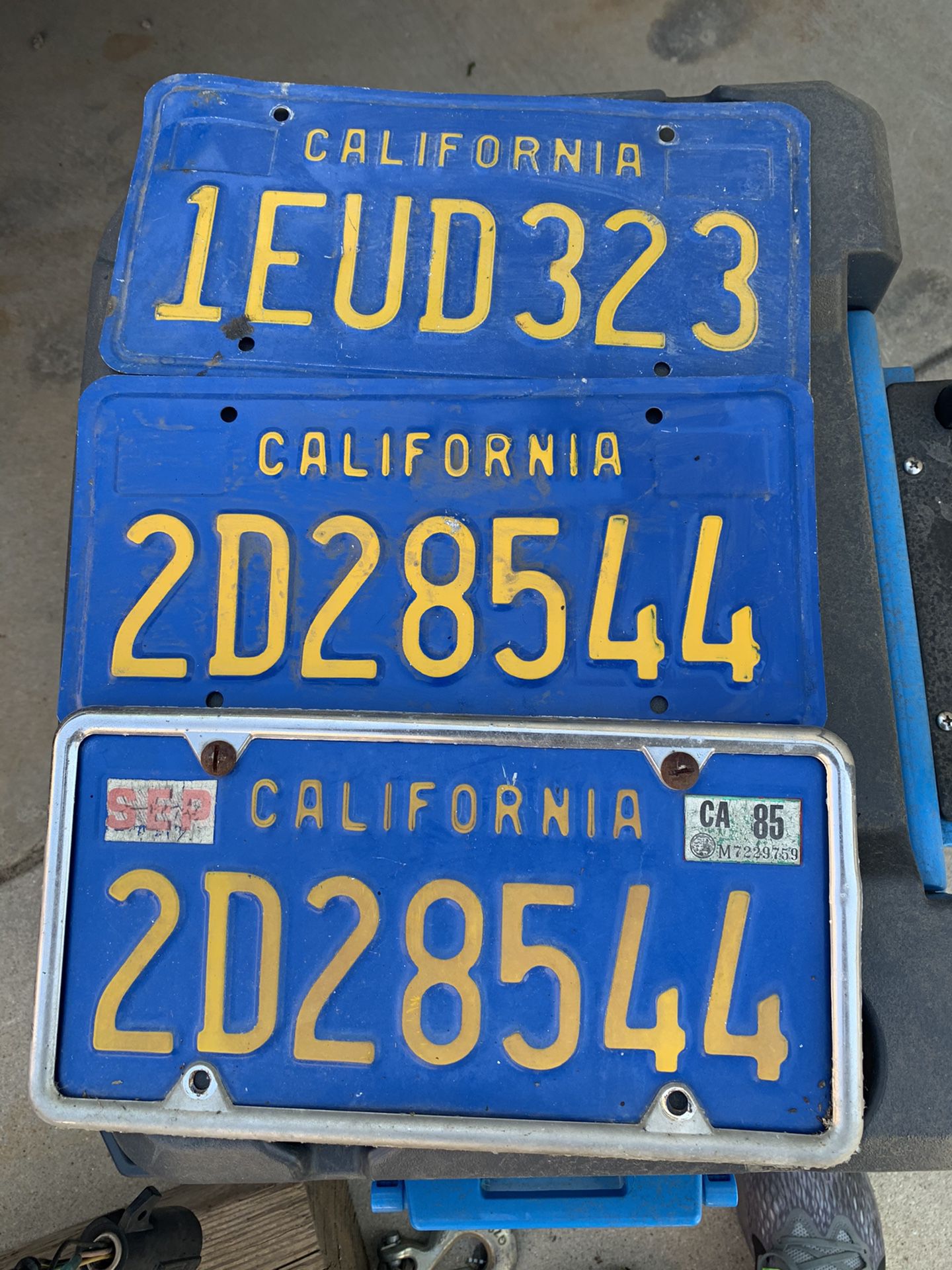 California vintage plates