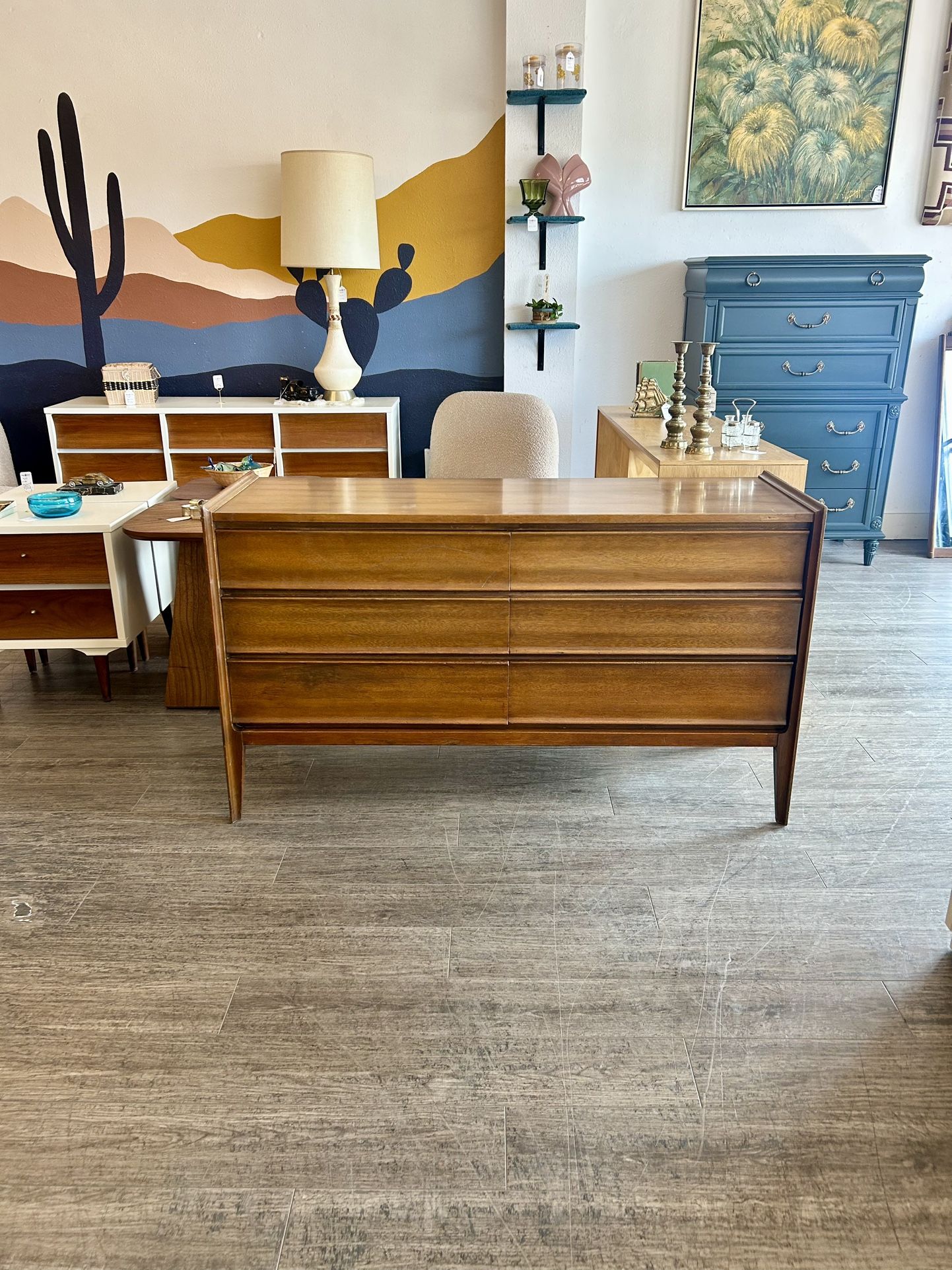 MCM Wood Dresser / 6 Drawers