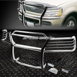 FOR 02-05 FORD EXPLORER 4-DOOR CHROME S.STEEL FRONT BUMPER BRUSH GRILLE GUARD