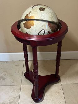 REPLOGLE  Globes Floor Standing World Globe on Wood Stand