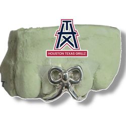 Girly Bow Silver Grillz 