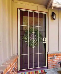 32 in. × 80 in. Steel Security Door with Expanded Metal Screen