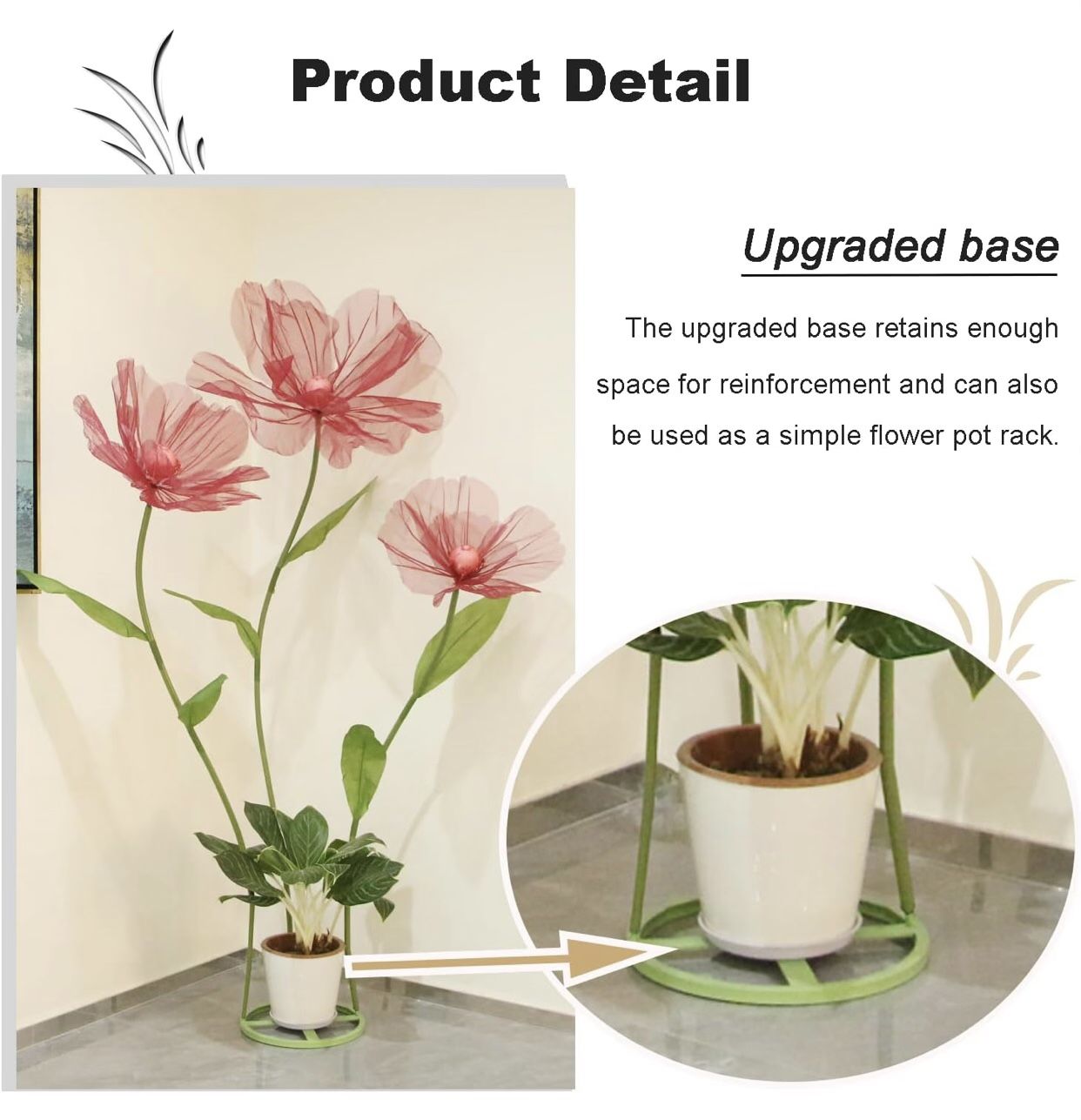 Open box ✅✅  Giant Flowers for Decoration,Wedding Reception Essential Decoration,5.6 Ft Tall Artificial Silk Flower,Party Banquet Background Decor,Hom