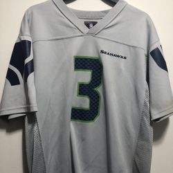 NFL Team Apparel Youth Gray Seattle Seahawks Russell Wilson Football Jersey Size XL(18-20)
