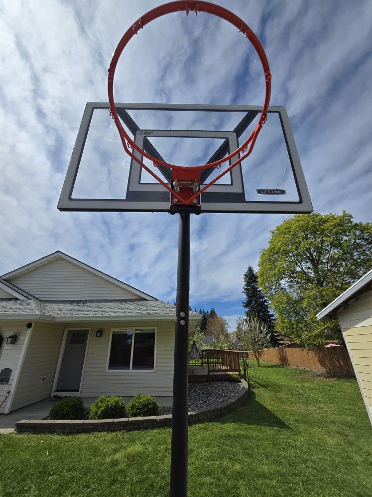 Lifetime Adjustable Portable Basketball Hoop, 48 inch Polycarbonate (90585)