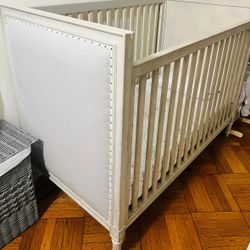 Restoration Hardware Marcelle Crib - dove grey