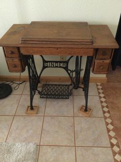 Singer treadle sewing machine.