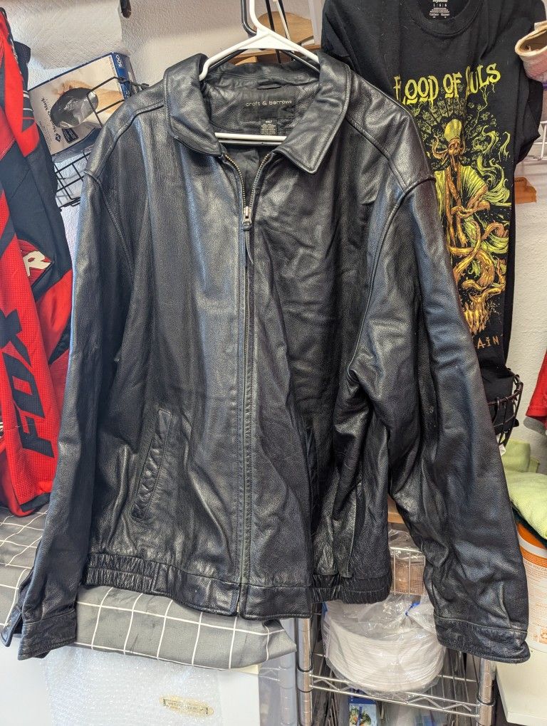 Leather riding Jacket Croft & barrows men's size 2X