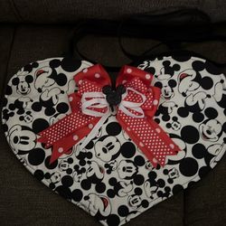 Heartshaped Mickey Mouse crossbody bad handmade