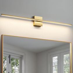 39” Modern Gold LED Vanity Light Bar – Bathroom Mirror Light Fixture (2 Available)
