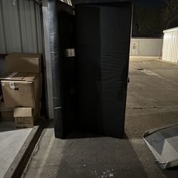 Futon Black Leather Nice!