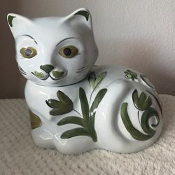1960’s Los Angeles Potteries Hand Painted  Cat Cookie Jar B1Cat