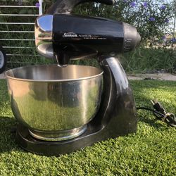 Sunbeam 2343 Mixer With Stainless Steel Bowl Black Heritage Model