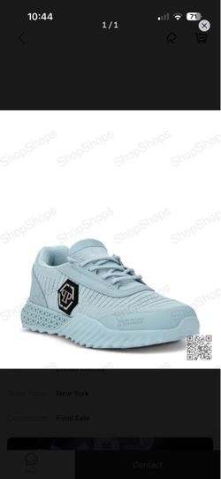 Philipp Plein Light Blue Low-Top Sneakers