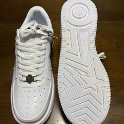 Designer-style sneakers – White & black – men’s size 9 (NEW) 