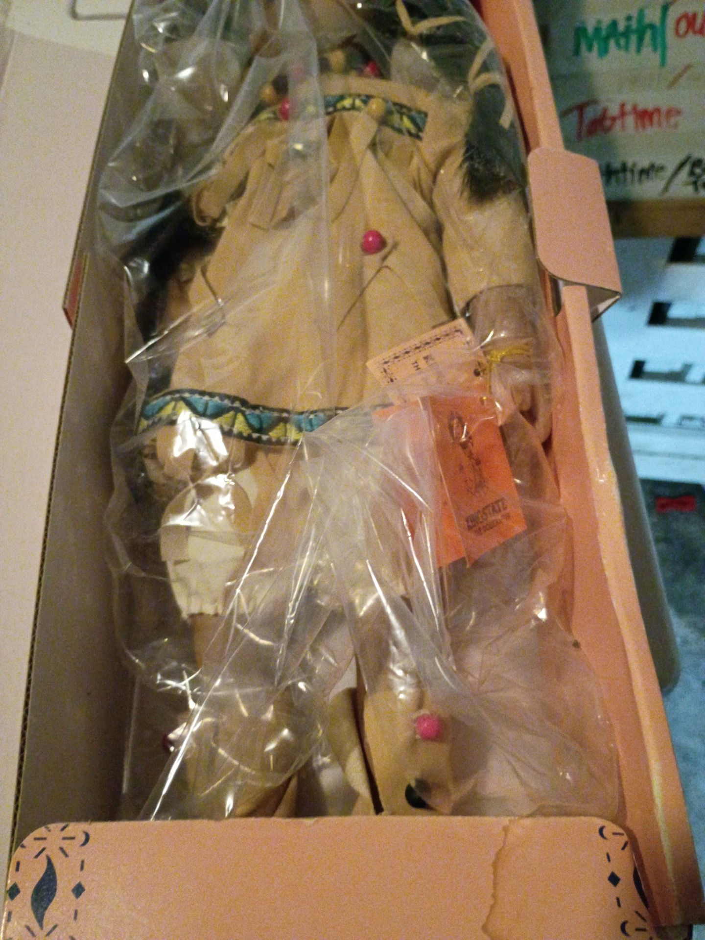 Vintage native American Indian meridian porcelain doll