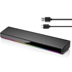 havit Computer Speakers for Desktop PC, Bluetooth 5.3 Pc Soundbar with Dynamic LED Light, HiFi Stereo, Poratble Bluetooth Speaker, Gaming Speakers for
