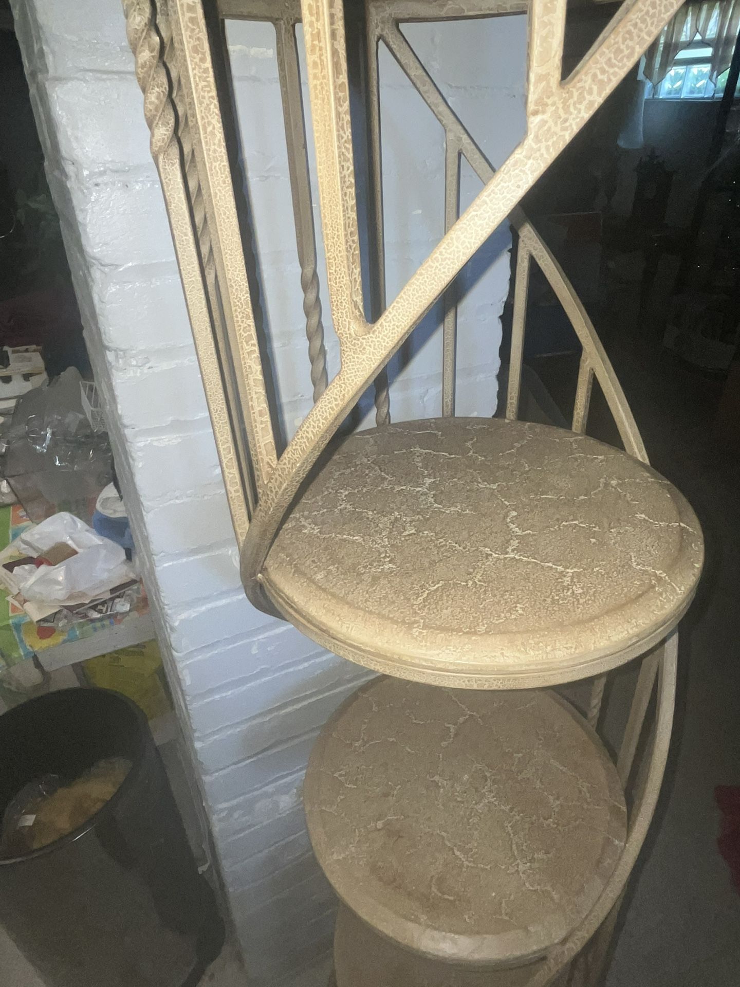 Tall circular shelves