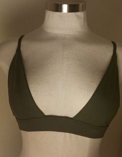 Army green bikini top