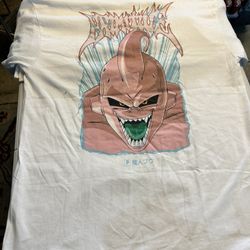 Mens Size LARGE Primitive Dragon Ball Collab Majin Buu Evil T-shirt Tee 