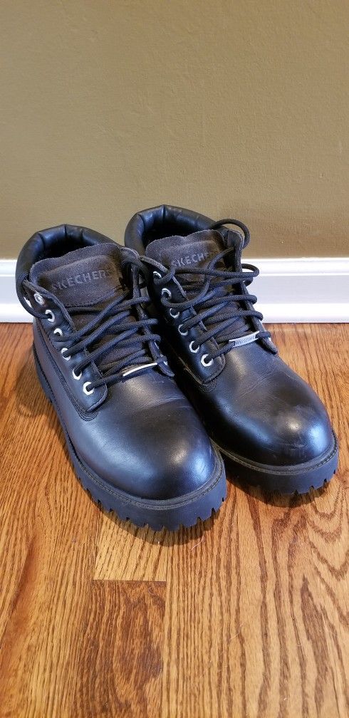 MEN'S Biker Combat Military Boots/Shoes-Waterproof Skechers