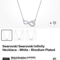 Swarovski Infinity Silver And Gold Necklace Pendant 