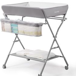 Sweeby Infant Changing Table with Changing Pad, Changing Table Portable Pad Nursery Furniture Baby Changing Station