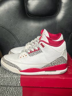 Jordan 3 Retro Cardinal Red Size 9 US