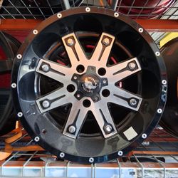 Used Gima 17x9 5x127 Jeep black machine wheels