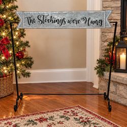 3 Ft Christmas Floor Display Sign – “The Stockings Were Hung”