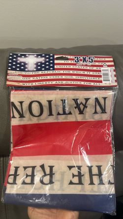 USA Pledge Cross Flag 3x5
