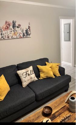 Bluish- grey sofa