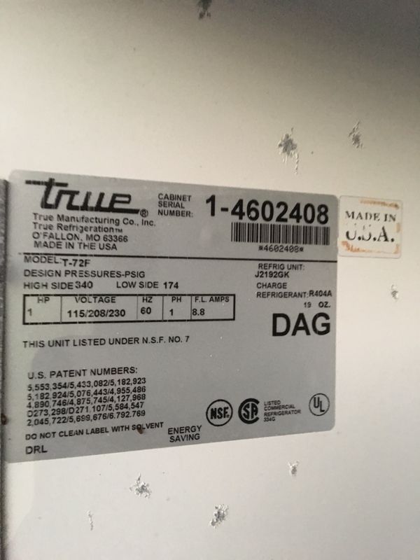True 3 Door Freezer Freezer De 3 Puertas For Sale In Hialeah Fl