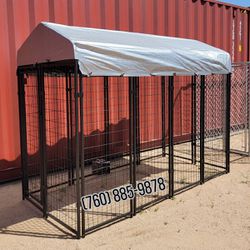8x4x6 Large Outdoor Dog Cage Dog Run Kennel Playpen With Shade  (New)