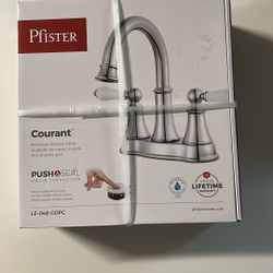 Pfister LF-048-COPC Bathroom Sink Faucet - White/chrome