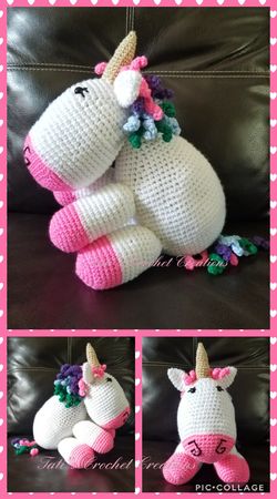 Stuff crochet unicorn