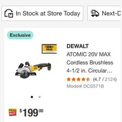 Dewalt 4.5 Saw Brand New Never Used. $100
