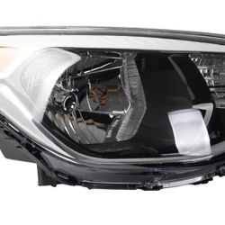 Dasbecan Halogen Headlight Compatible With Kia Soul 2014-2019 Right Passenger Side Headlight Assembly Chrome