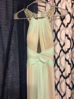 Blue long dress. Glamour by Terani.