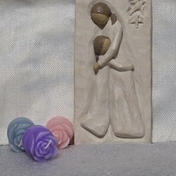 2001 RETIRED Willow Tree "Mother and Daughter" Wall Plaque by Susan Lordi 8X4"