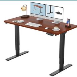 55"x28" Mahogany Table Top For FLEXISPOT Pro 3 Stages Desk