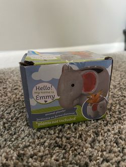 Emmy the Elephant Ceramic Animal Planter