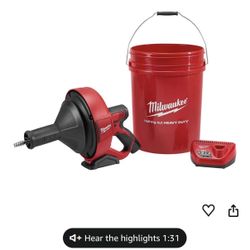 Brand: Milwaukee 4.5 4.5 out of 5 stars (45) Electric Tool 2571-21 M12 Drain Snake Kit, 1 " x 20.5 " x 1.75" 