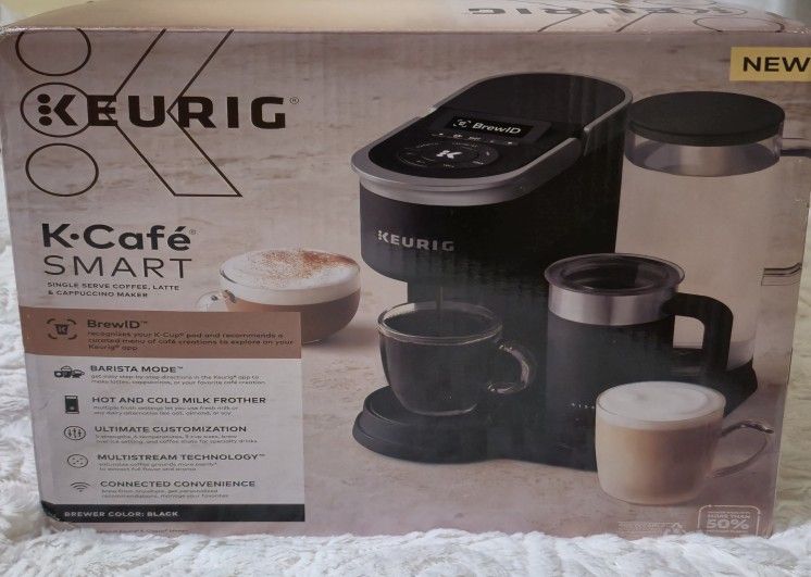 Keurig K-Cafe Smart Single Serve Coffee, Latte & Cappuccino Maker
