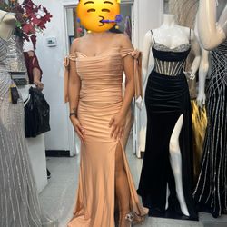 Rose Gold Gown Size 8 Medium