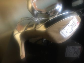 Never used silver heels