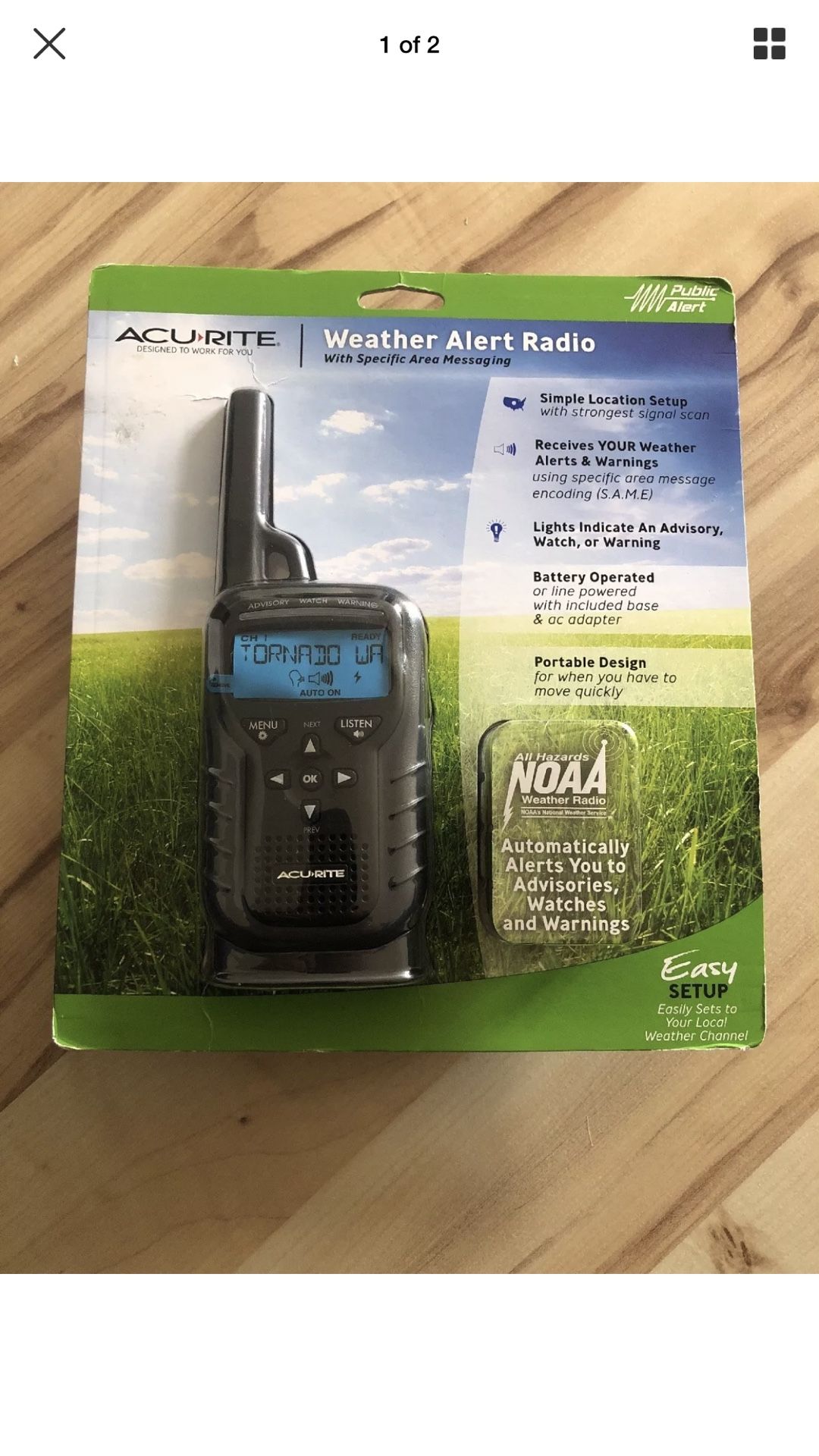 *NEW* AcuRite Weather Alert Radio All Hazards NOAA Weather Radio 08550W