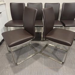 Six Italian Design Dining Chairs 